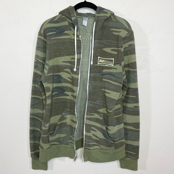 Alternative Earth Camo Mitch’s Surf Shop Solana Beach Zip Up Hooded Sweatshirt - Picture 4 of 17